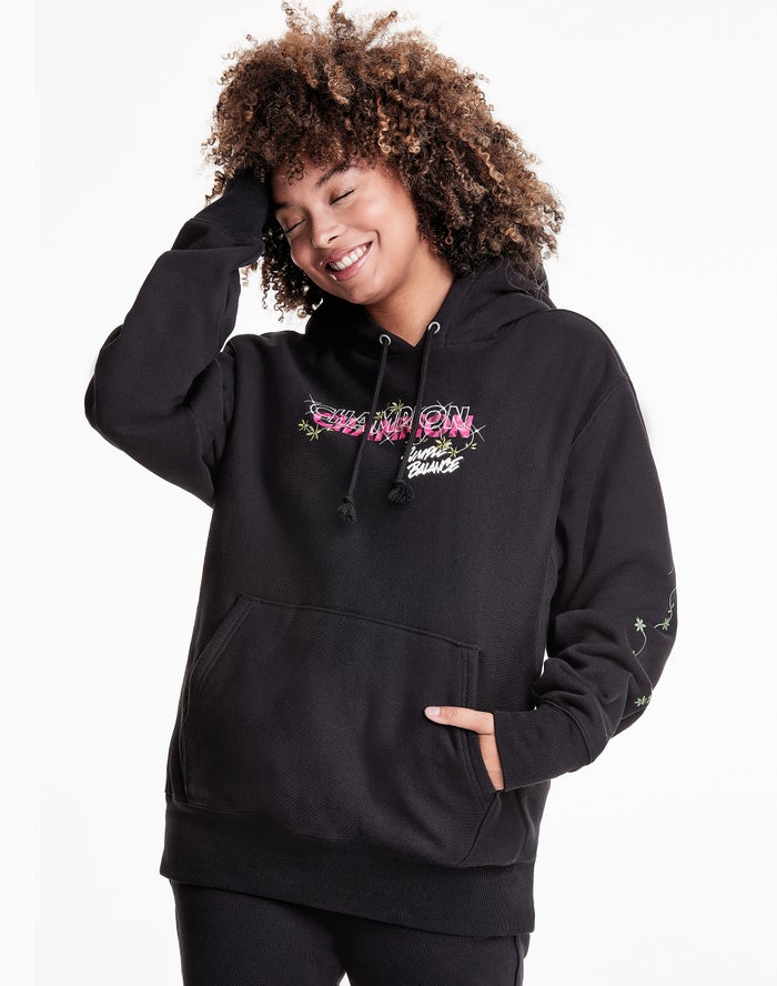 Sudadera Con Capucha Champion Mujer - Merlot Artist Series Reverse Weave Boyfriend Simple Balance (